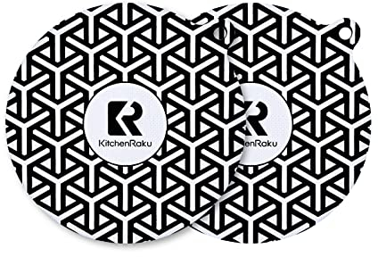 KitchenRaku Set of 2 Induction Cooktop Mat - Induction Hob Protector- (Magnetic) Cooktop Scratch Protector - for Induction Stove,Multifunctional Silicone Mats - for Air Fryer Liners (24cm)