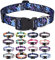 Mihqy Hundehalsband, Verstellbares, Weich & Komfort Hunde Halsband, Böhmisches, Blumen, geometrisches, Stammes Design, für Kleine, Mittlere und Große Hunde(Blumen Blau,S)