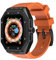 Enze – Coque en acier inoxydable compatible avec Apple Watch Series 7 45 mm 6/5/4 iWatch SE 44 mm pour homme – Coque de protection robuste en métal résistant aux bracelet Acier inoxydable Silicone