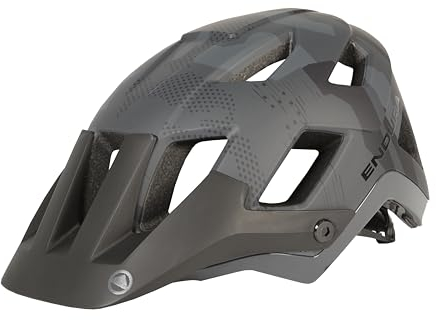 Endura Unisex Erwachsene Hummvee Plus Fahrradhelm | Matt-Finish | Lüftungsschlitze Helm, Grau Tarnmuster, M-L