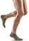 CEP - THE RUN COMPRESSION SOCKS NO SHOW für Herren | Extra kurze Laufsocken mit Kompression in olive | Regenerierende Kompressionssocken für Männer | Gr. IV | L