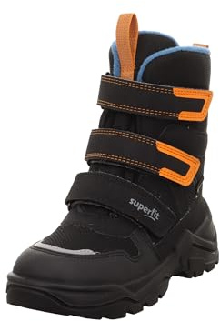 Superfit Jungen SNOW MAX warm gefütterte Gore-Tex Stiefel, BLAU/GELB 8000