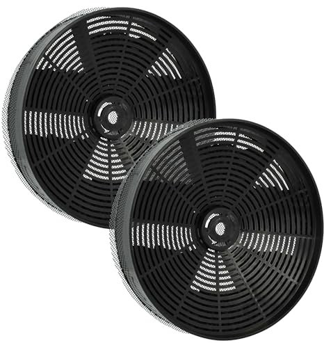 vhbw 2x Aktivkohlefilter kompatibel mit Zanussi ZT630T 94264020100, ZK90X 94264000400 Dunstabzugshaube - 17,3 cm, Mit Netzbespannung