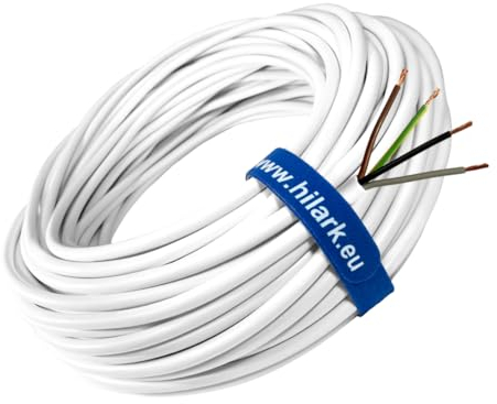 Hilark 4-adriges Kabel 1,5 mm² PVC H05VV-F 4x1,5 mm² 4g1,5 mm² (100m, weiß)