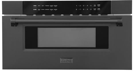 ZLINE 30 1.2 cu. ft. Built-in Microwave Drawer in Black Stainless Steel