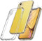 Qasyfanc Coque Protection Caméra Compatible avec iPhone XR et 2 Pièces Verre Trempé, [Protection Militaire] Coque Antichoc Anti-Jaune Couverture à 360 Degrés, Transparent