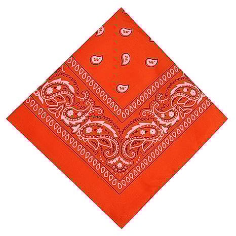 Aomig Bandana Herren Damen, Premium Halstuch Kopftuch, Unisex Tuch Bindetuch, Paisley Muster Headwear Haar Schal Ansatz Handgelenk Kopf Biker, Orange (55 x 55 cm)