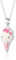 Hello Kitty Sanrio Damen-Halskette, 40,6 cm + 5,1 cm, offizielles Lizenzprodukt, Silber oder 18 kt Gold, 3D-Anh nger, Messing, Kristall