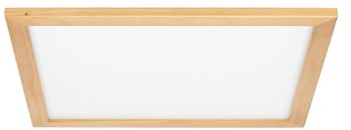 Lucande LED Deckenlampe Holz 52x52 cm, mit Fernbedienung dimmbar wechselbare Lichtfarbe (2700-6500K) 24W Wohnzimmerlampe Deckenleuchte Esszimmer