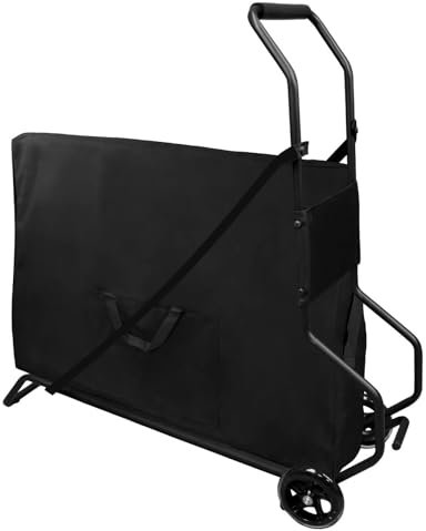 Vivezen - Chariot de Transport Pliant à roulettes pour Table de Massage - Noir