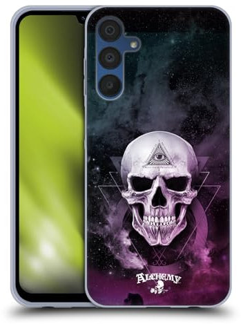Head Case Designs Offizielle Alchemy Gothic Die Leere Geometrie Schaedel Gel Handyhülle Hülle [Militärischer Schutzgrad] Kompatibel mit Samsung Galaxy A15