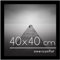 Americanflat Cadre Photo 40x40 cm en Noir - Bois D'ingénierie avec Verre Résistant aux Chocs et Matériel de Suspension - Formats Horizontaux et Verticaux pour Mur