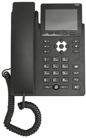 SIP-Tischtelefon, VOIP-Telefon, 2,4 G, 5 G, WLAN, POE-Stromversorgung, 3,5-Zoll-Farbbildschirm, Dual 1000 M RJ45 für Büro (EU-Stecker AC100-240V)