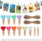 WUFANC Lot de 100 Mini Pince A Linge Bois - en Bois Massif, Durables Et Solides - Pince à Linge pour Accrocher des Photos, des Cartes d'anniversaire, des Décorations D'événements, Etc