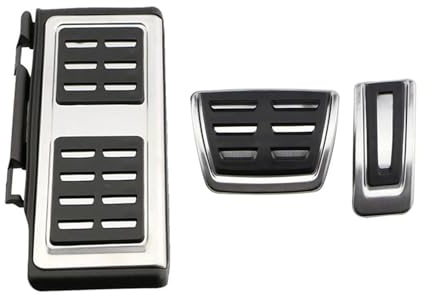 Auto Bremspedalabdeckung Für VW Für Golf 7 MK7 Für Octavia Für A7 Für LHD Auto Edelstahl Sport Gas Beschleuniger Bremse Fußstütze Pedal Abdeckung Auto Bremse Pedalkappen(3 Pieces at Style)