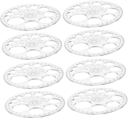 JEWEDECO 8 Stück 360 Winkelmesser Profi Kreis Winkelmesser 360° Winkelmesser 360 Grad Winkelmesser Transparent 360 Winkelmesser Runder Winkelmesser Geometrie Winkelmesser Winkelmesser