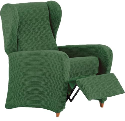 ECOMMERC3 Elastischer Sesselbezug aus Jacquard, Ohrensessel, grün, verstellbar, atmungsaktiv und verschleißfest, einfach anzubringen und zu entfernen, gepolstertes Design