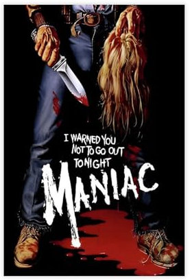 Maniac 1980 Filmposter, Leinwand, Poster, Schlafzimmer, Dekoration, Landschaft, Büro, Raumdekoration, Geschenk, 40 x 60 cm