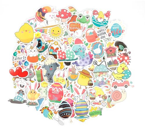 Aufkleber Ostereier,100Pcs Easter Sticker,Osteraufkleber,Aufkleber Ostern Deko,Ostern Geschenke Ostereier Bekleben,Easter Stickers