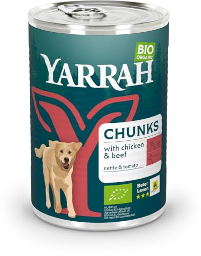 Yarrah Bio Hund Brötchendose Getreidefrei Huhn mit Rindfleisch 18 x 405 g