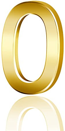 Lotsdonxia Self-Adhesive 3D Gold Numbers (0-9) for Addressing House, Apartment, Hotel, and Street Room Doors as Mailbox Stickers-0