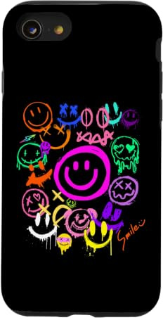 Hülle für iPhone SE (2020) / 7 / 8 Smile Face Emoticons Fun Vivid Graffiti Smileys, Grafik