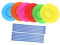 SOPOTUTU 6pièces Assiettes Tournantes Colorées avec Bâtons pour Jonglage Accessoires De pour Adultes Performance Équilibrée Et Amusante