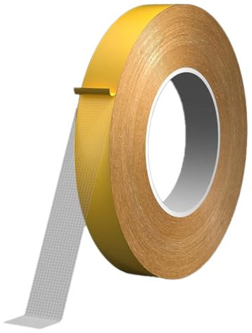 Kiyanest Nastro biadesivo in tessuto extra forte 20mm 20M Nastro per orli tende Nastro termoadesivo per tende Nastro biadesivo resistente per tappeti pavimenti piastrelle pareti legno moquette