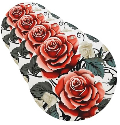 Auto-Lufterfrischer, Blumenrose, Efeu mit Blättern, 4 Stück, personalisierbar, Geschenke für Männer und Frauen, Auto-Aromatherapie-Tabletten, hängende Duftkarten für Kleiderschrank, Badezimmer