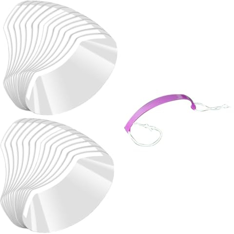 GXGM Gesichtsabdeckung für Friseure, augenschutz nach augen op für Friseure, Duschen, Augen, Make-up, Wimpernverlängerungen, 50 Stück