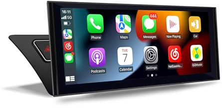 10,2 Zoll Touchscreen Upgrade für Audi A4 S4 RS4 A5 S5 RS5 B8 Concert Symphony Radio CarPlay Android Auto Android 13 Apps Netflix Spotify Prime Video Reddit Twitch Waze Games (MMI 2G 6button)