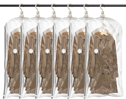 TAILI Sacchetti Sottovuoto Vestiti Appendere Buste Sottovuoto,6 Large