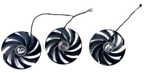 FDMOZRE Ventilateur de Refroidissement 95 mm 4 Broches PLD10020B12H pour MSI RTX 4080 4090 pour Gaming X Trio Ventilateur Carte vidéo RTX4080 RTX4090 Graphique(3pcs)