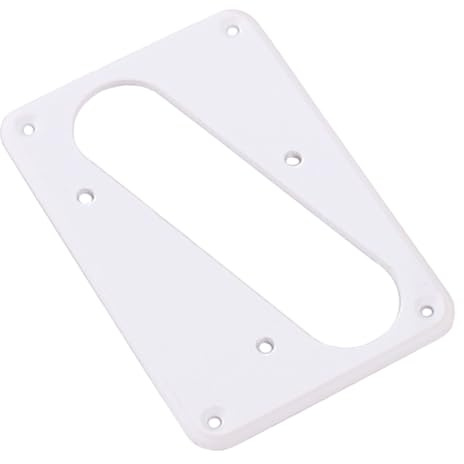 Einlagige Weiße Tonabnehmerabdeckung aus Metall für Steg Gb409 | Flache Ausführung, Feine Verarbeitung, Ersatz für Pickup Ringe, Zubehör für Gitarre