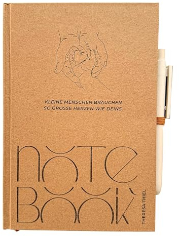 casa ferraro Personalisiertes Geschenk für Hebamme zum Abschied – Notizbuch A5 mit Gravur & Stift – Dankeschön Geschenk Hebamme – Erinnerungsbuch personalisiert