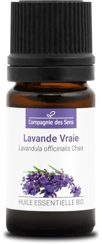 LAVANDE VRAIE BIO - 5mL - Huile Essentielle de Qualité Premium - 100% Pure, Naturelle, Garantie ChromaCert - Chémotypée et Intégrale - La Compagnie des Sens