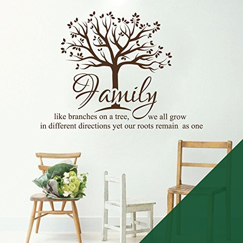 Wandtattoo Family - Like Zweige on a tree we all grow in different directions, yet our roots remain as one [Forest]
