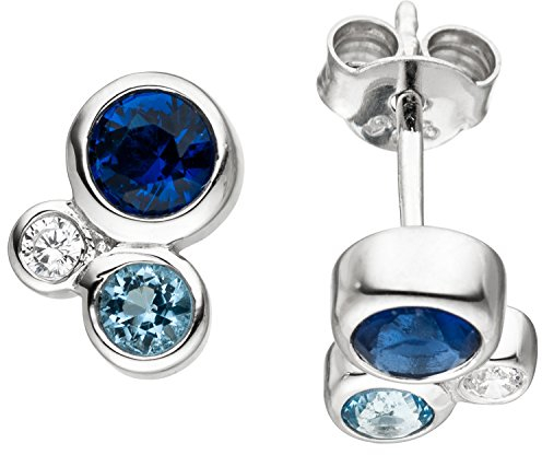 Jobo Damen-Ohrstecker aus 925 Sterling Silber mit Zirkonia