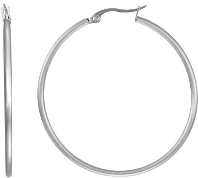 Heideman Creolen Damen Ohrcreole aus Edelstahl rosegold farbend matt Ohrstecker hängend für Frauen Kreole mit Clip Mechanik Klappcreole