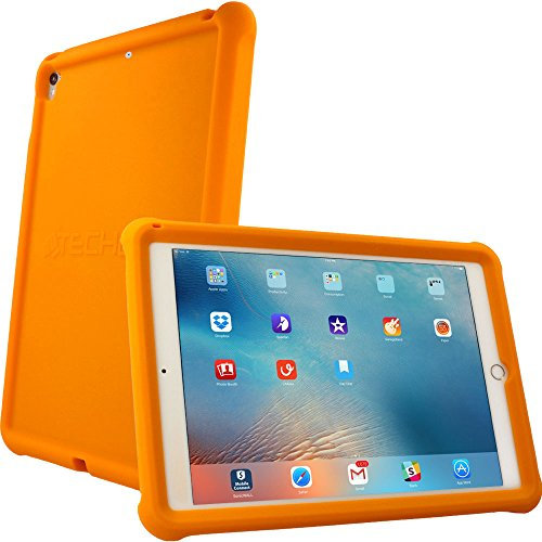 TECHGEAR Coque Bumper pour iPad Air 3 2019 / iPad Pro 10.5 Pouces, Coque de Protection Caoutchouc Résistante aux Chocs avec Bords et Coins Renforcés + Film de Protection [Orange]