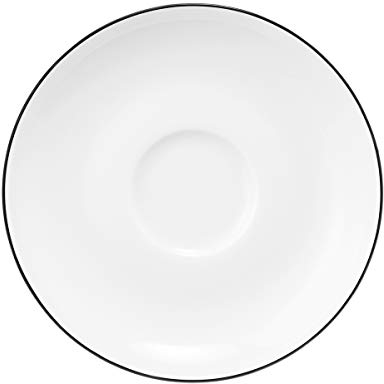 Seltmann Weiden 001.744522 Lido Black Line Espressountertasse, Porzellan, Schwarz