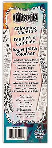 Ranger Borders and Quotes Dylusions Sheets, Multi-Colour, Medium