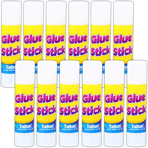12x Non Toxic Glue Sticks Safe for Kids 8g Art & Craft No Mess Twist Up Adhesive Paper Card Fabric