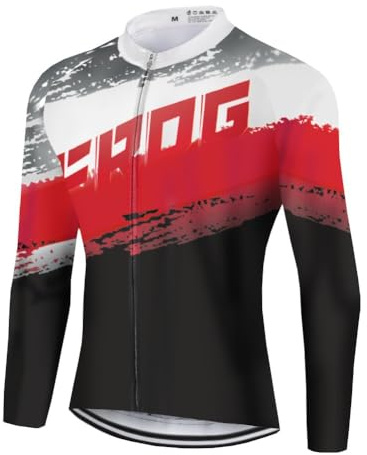 UGLY FROG Plaid-Malerei Designs Winter MTB Radsport-Trikots & -Shirts für Herren Pro - Thermo Lang Thermo Fahrradtrikot Windstopper - Atmungsaktiv - Warm - Reflektoren-Rennrad