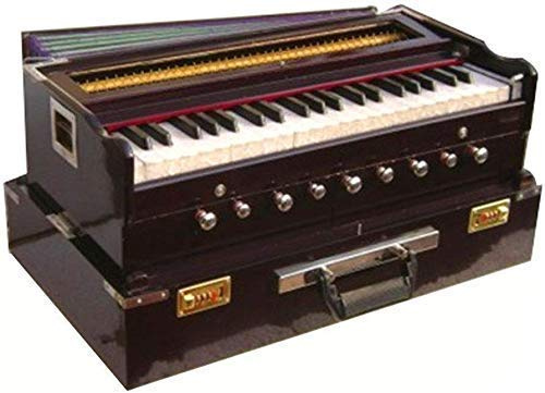 PINK-LOTUS 9-Stopper Tragbare 3½ Oktave Kupplung Harmonium (Natürlich) - Indisch