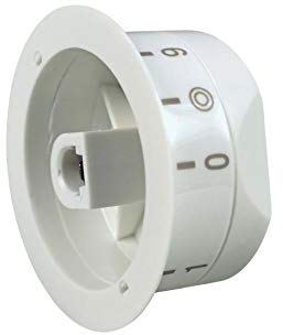 Knebel für Kochfeld Zweikreis Ø 47 mm weiß Küppersbusch 063021, 063022, 063028 Ersatz für Küppersbusch 063021 Knebel Drehknopf Drehschalter Schalter Wahlschalter Backofenschalter Kochstelle