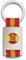 Tiendas LGP Albainox- Llavero Bandera de ESPAÑA y Chapa Escudo Aguila de San Juan, Plateado