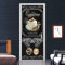 Yelilad Türtapete Selbstklebend TürPoster Tür Aufkleber Für Innentüren 3D Europäischen Stil Retro Tafel Kaffee Graffiti Wandbild Tapete Restaurant Cafe Tür Paste PVC Wasserdicht Aufkleber 77x200 cm
