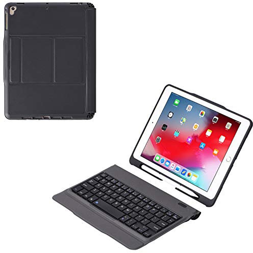 Funda con teclado multiángulo para iPad Pro 9.7, funda inteligente con teclado de aluminio ultrafino desmontable