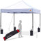 ABCCANOPY Pavillon 2,5x2,5M WASSERDICHT Flatpavillon Pop-up Gartenzelt Festzelt,Weiß